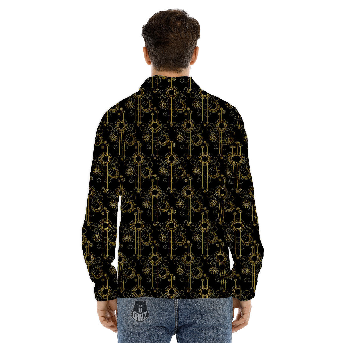Hippie Symbol Colorful Abstract Print Men's Dress Shirts-grizzshop