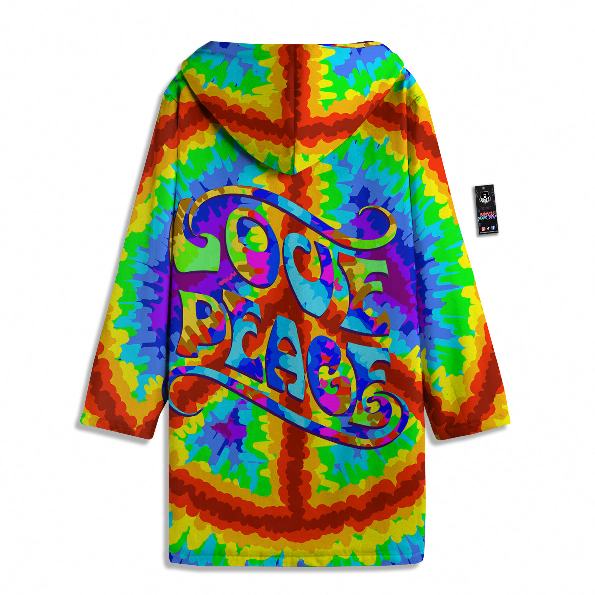 Hippie Symbol Colorful Abstract Print Men's Windbreaker Jacket-grizzshop