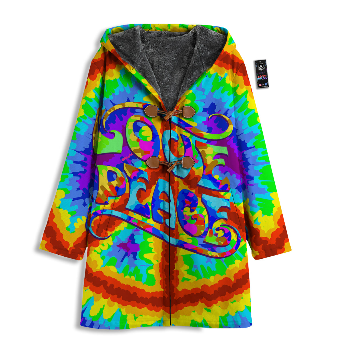 Hippie Symbol Colorful Abstract Print Men's Windbreaker Jacket-grizzshop