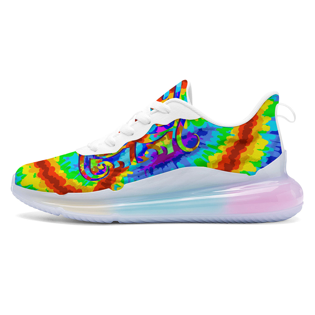 Hippie Symbol Colorful Abstract Print Running Sneakers-grizzshop
