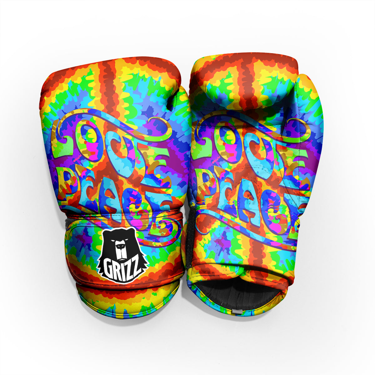 Hippie Symbol Colorful Abstract Print Pro Boxing Glove