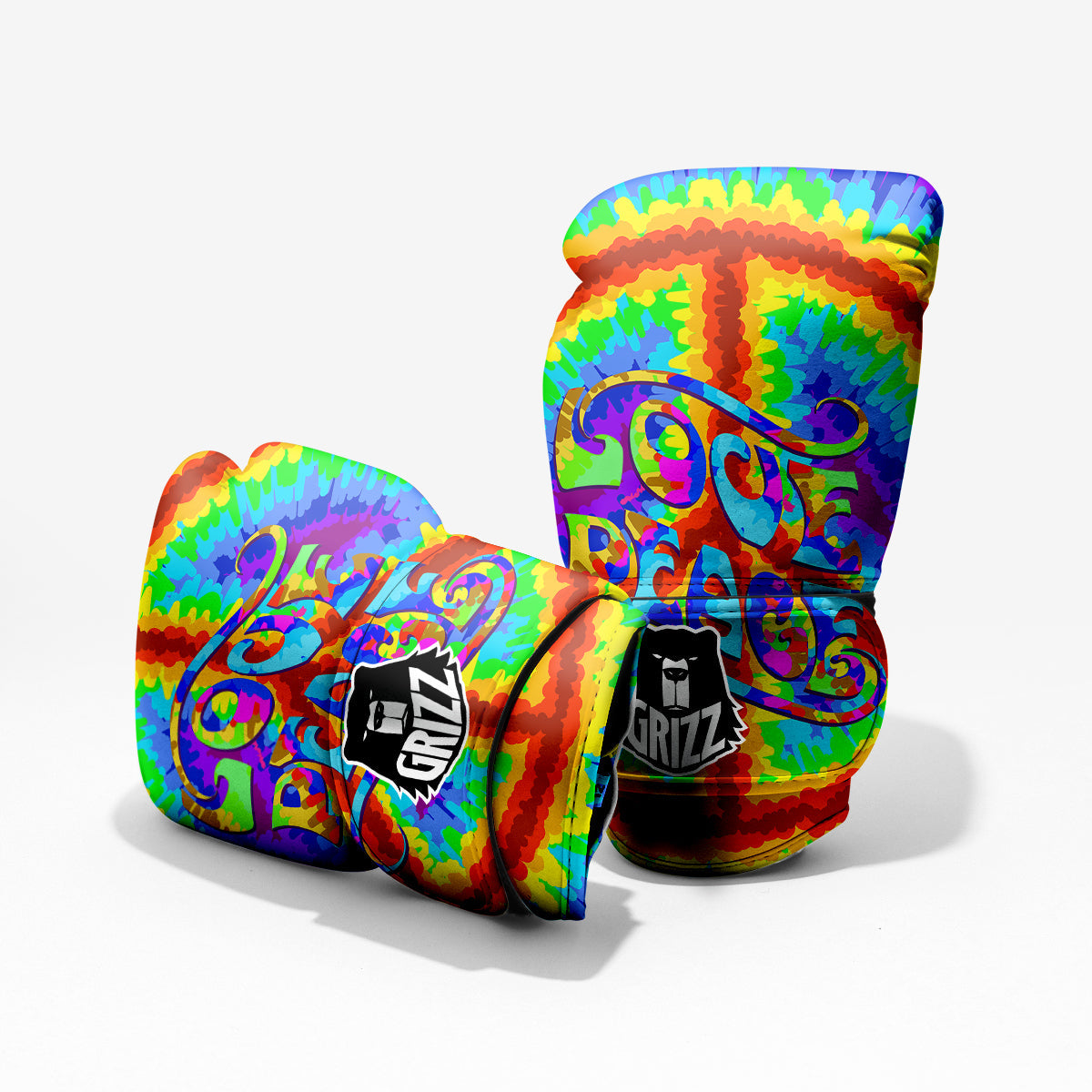 Hippie Symbol Colorful Abstract Print Pro Boxing Glove