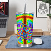 Hippie Symbol Colorful Abstract Print Tumbler-grizzshop