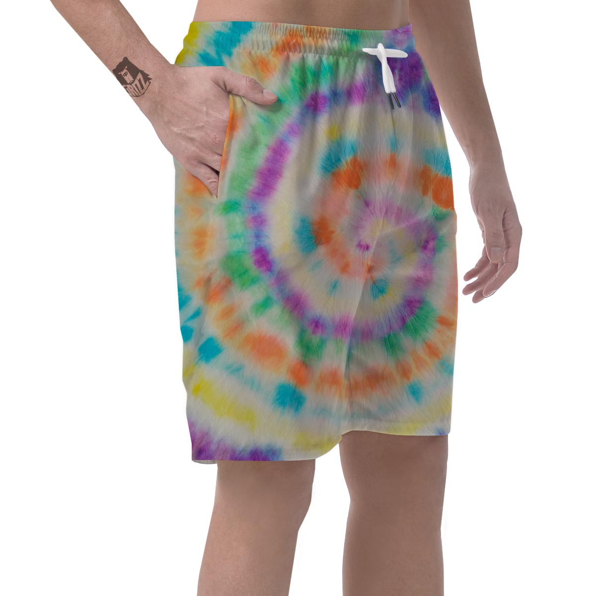 Hippie Tie Dye Men's Shorts-grizzshop