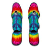 Hippie Tie dye Peace Sign Pattern Print Muay Thai Shin Guards-grizzshop