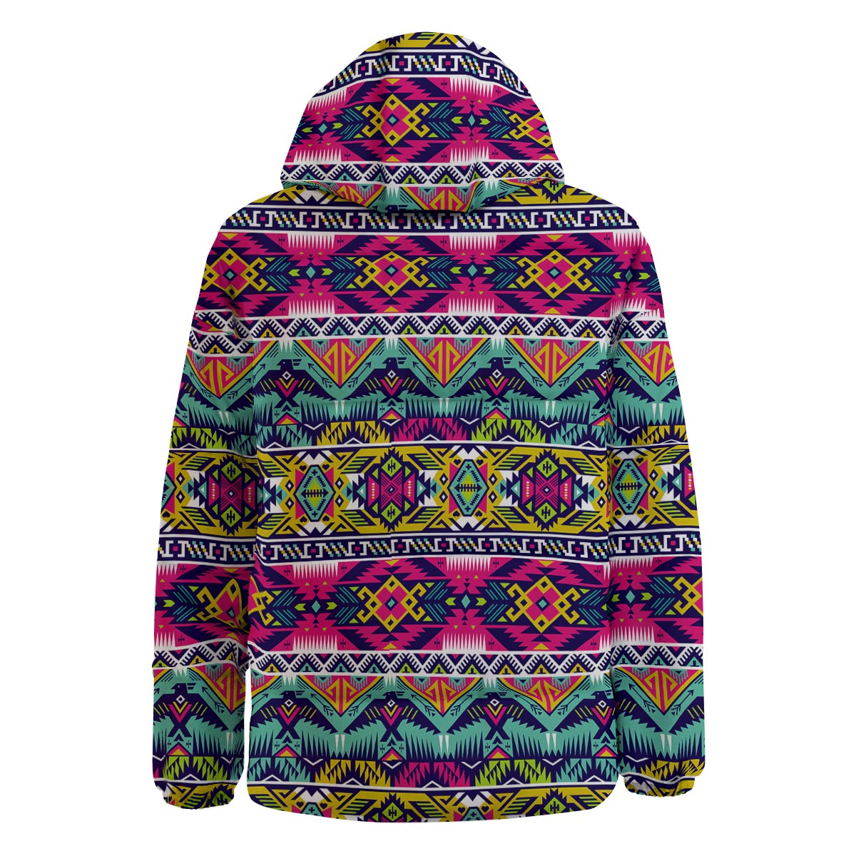 Hippie Tribal Aztec Print Pattern Down Jacket-grizzshop