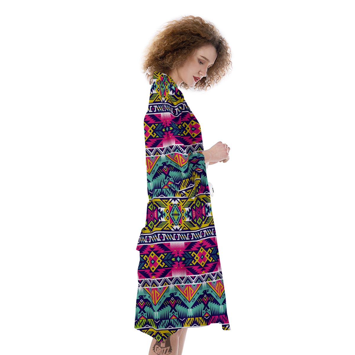Hippie Tribal Aztec Print Pattern Kimono-grizzshop