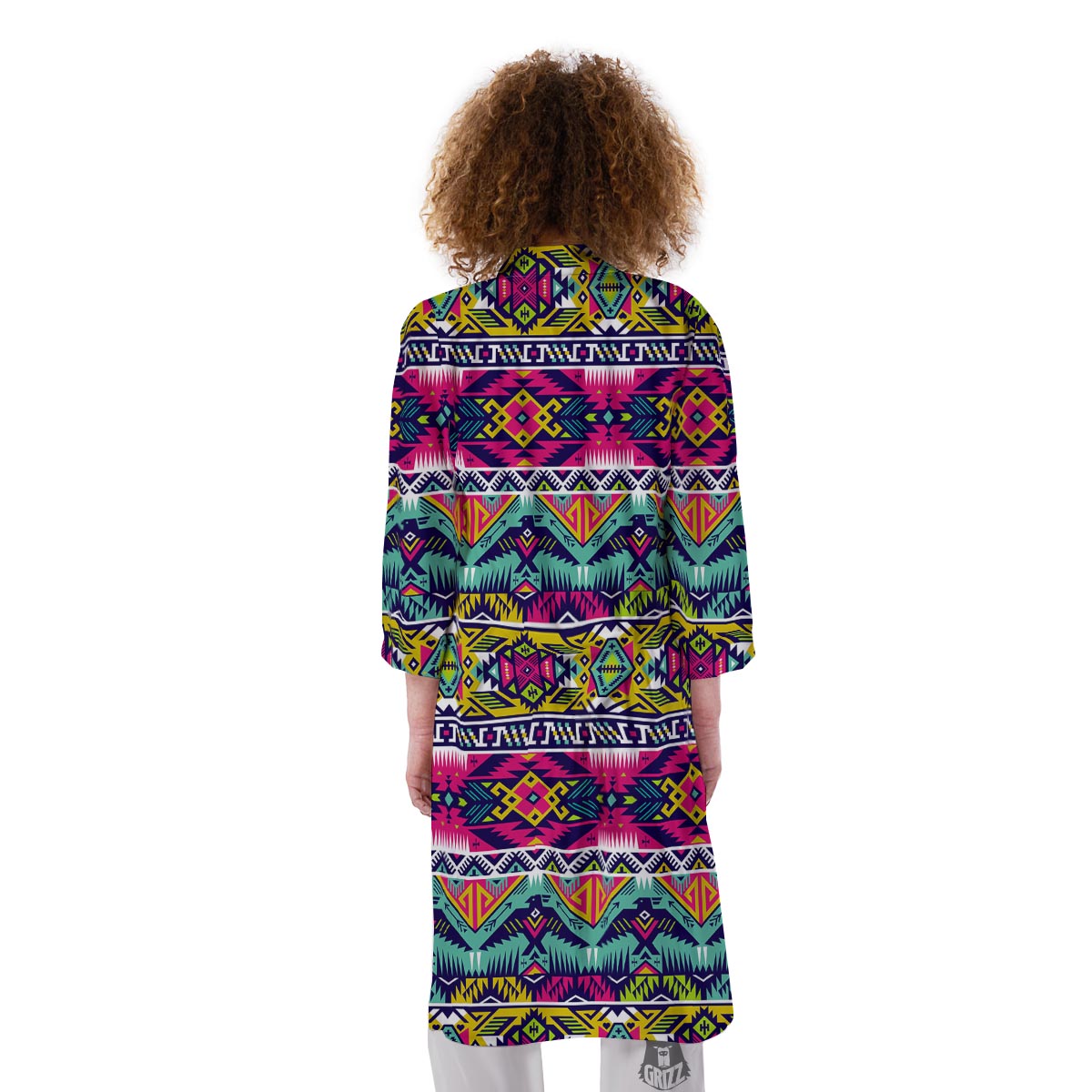 Hippie Tribal Aztec Print Pattern Kimono-grizzshop