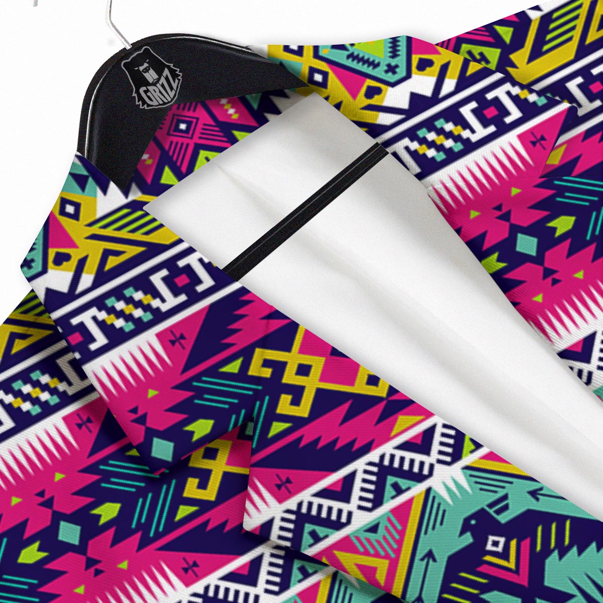 Hippie Tribal Aztec Print Pattern Men's Sport Coat-grizzshop