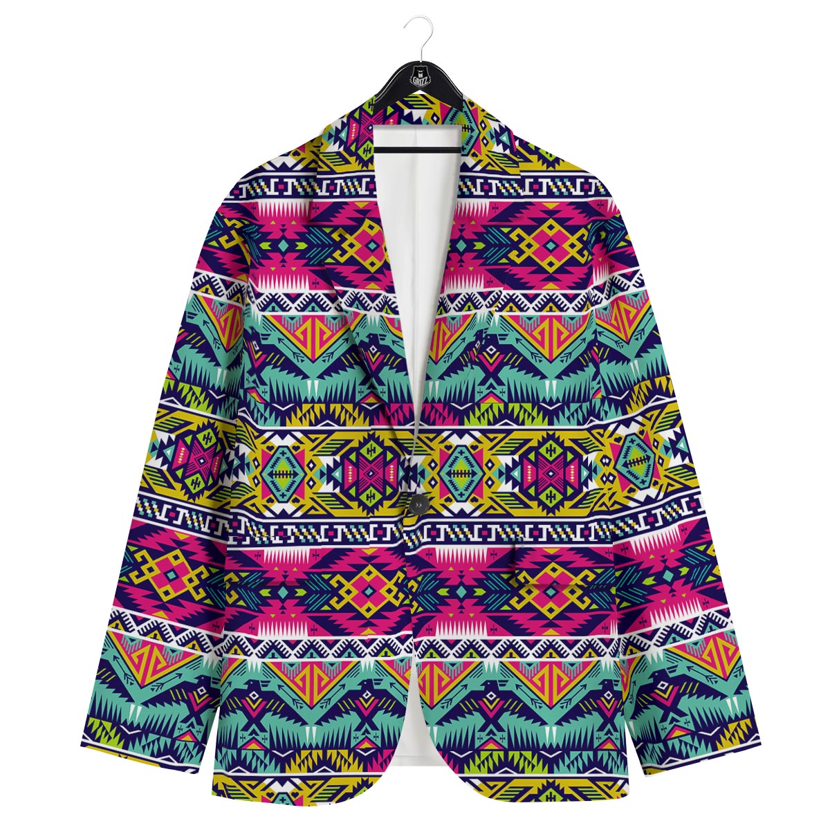 Hippie Tribal Aztec Print Pattern Men's Sport Coat-grizzshop