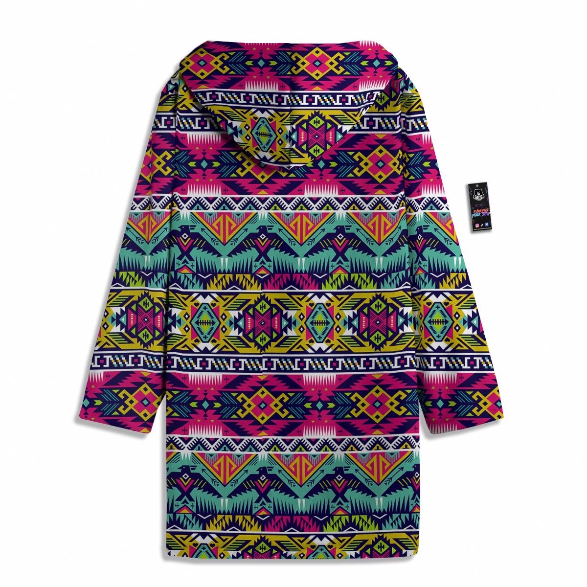 Hippie Tribal Aztec Print Pattern Men's Windbreaker Jacket-grizzshop