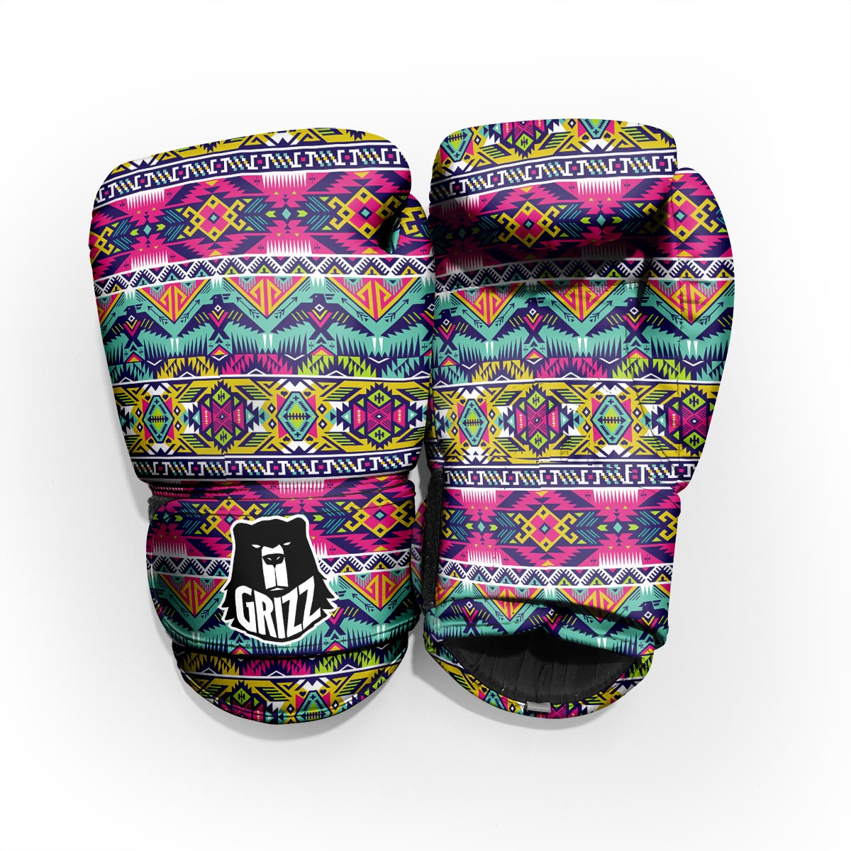 Hippie Tribal Aztec Print Pattern Pro Boxing Glove