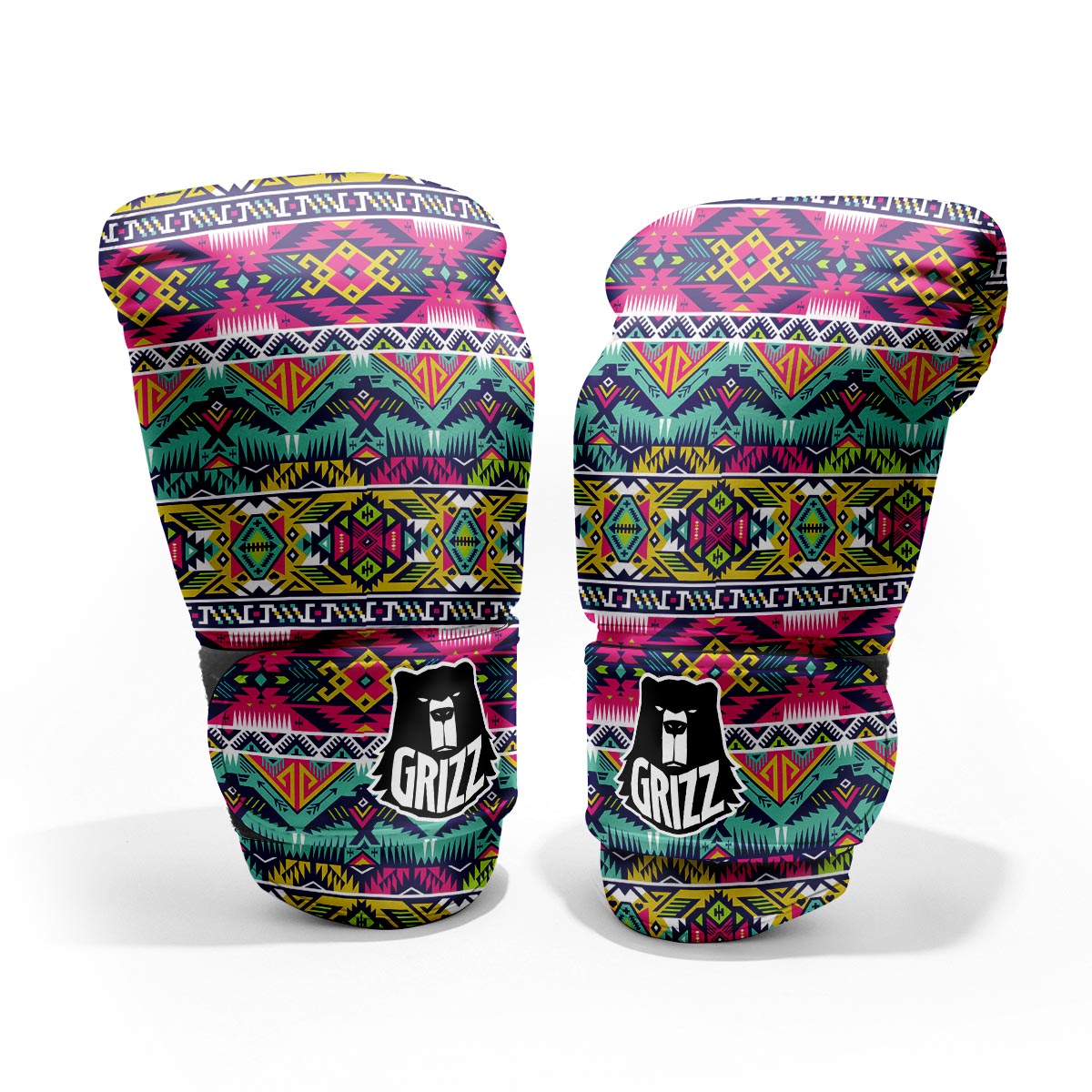 Hippie Tribal Aztec Print Pattern Pro Boxing Glove