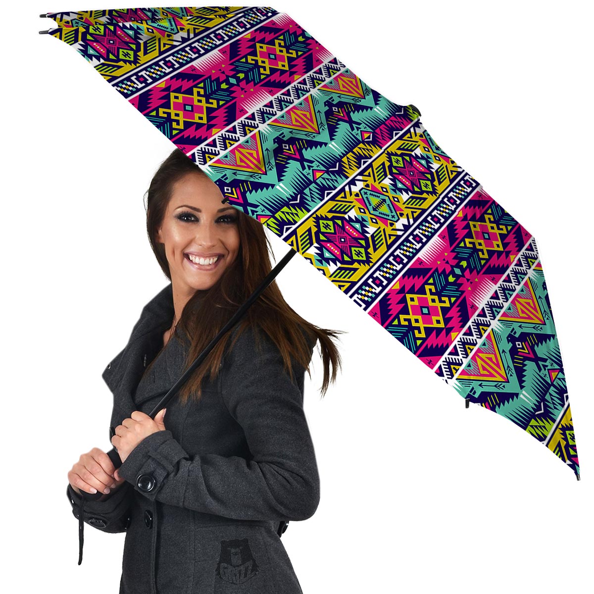 Hippie Tribal Aztec Print Pattern Umbrella-grizzshop