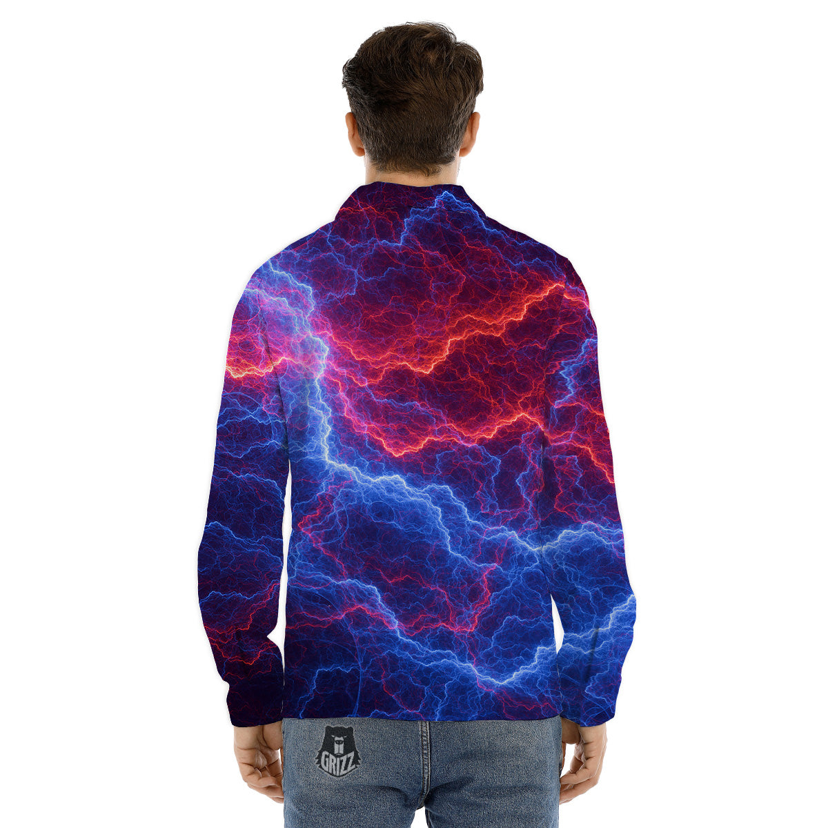 Hippie Trippy Acid Color Print Pattern Men's Dress Shirts-grizzshop
