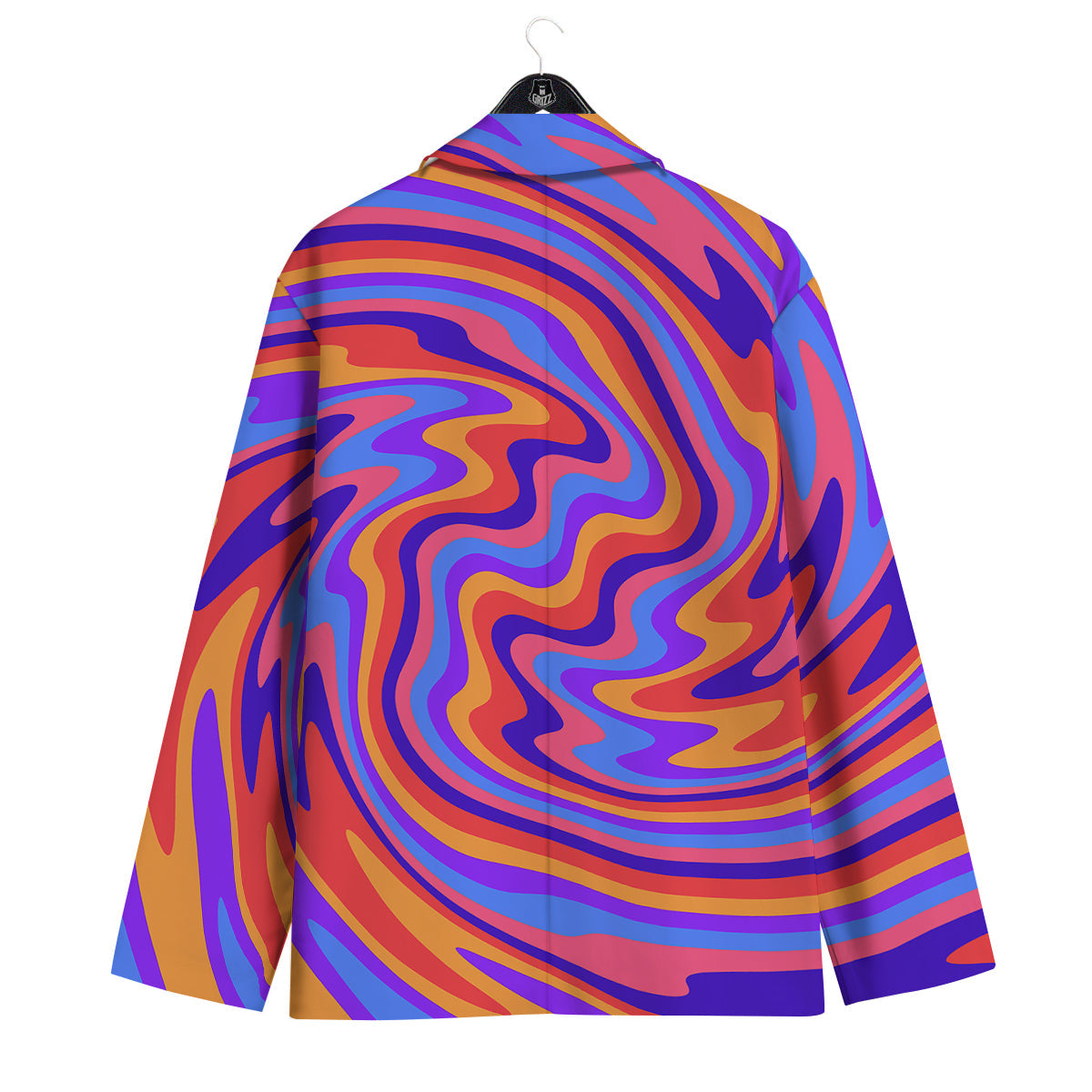 Hippie Trippy Acid Color Print Pattern Men's Sport Coat-grizzshop