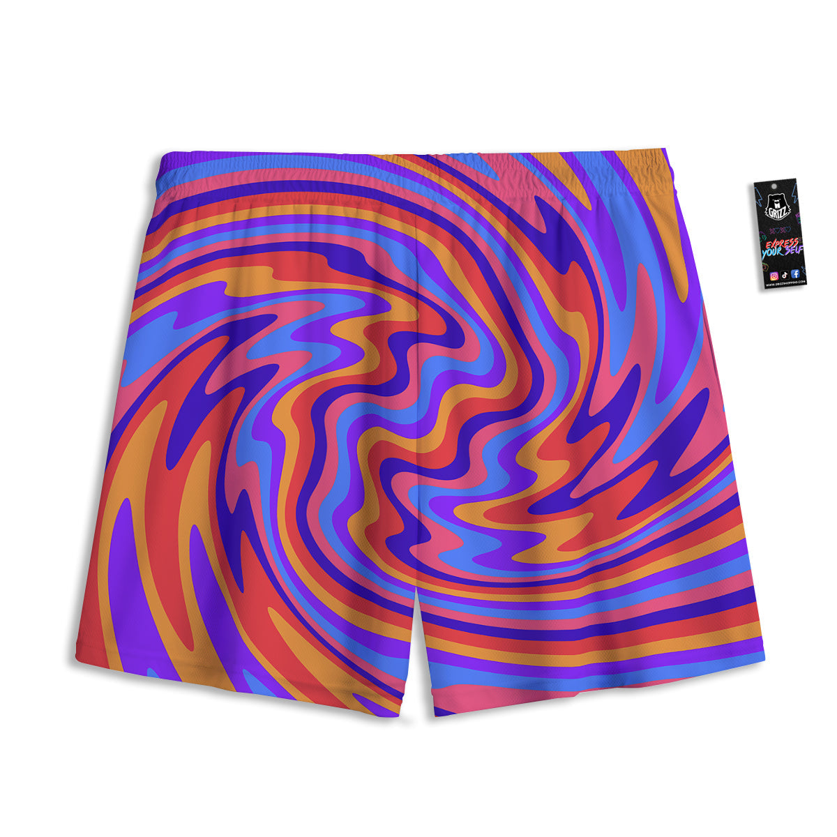 Kaleidoscope Cloud Dark Print Mesh Shorts