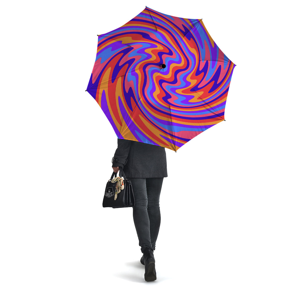 Hippie Trippy Acid Color Print Pattern Umbrella-grizzshop
