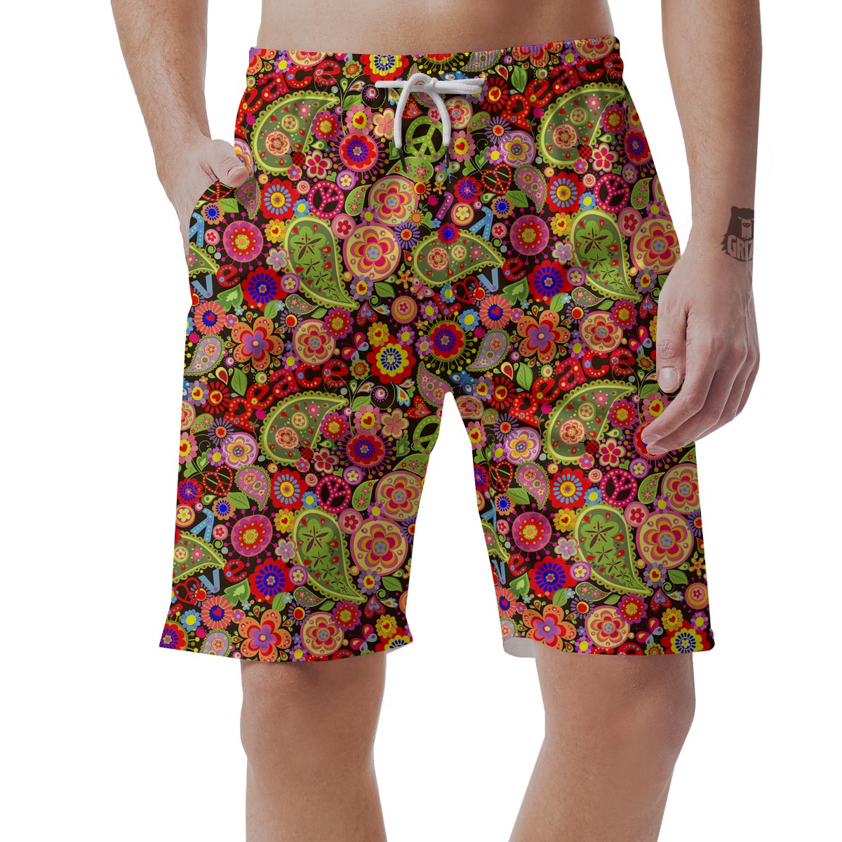 Hippie Trippy Men's Shorts-grizzshop