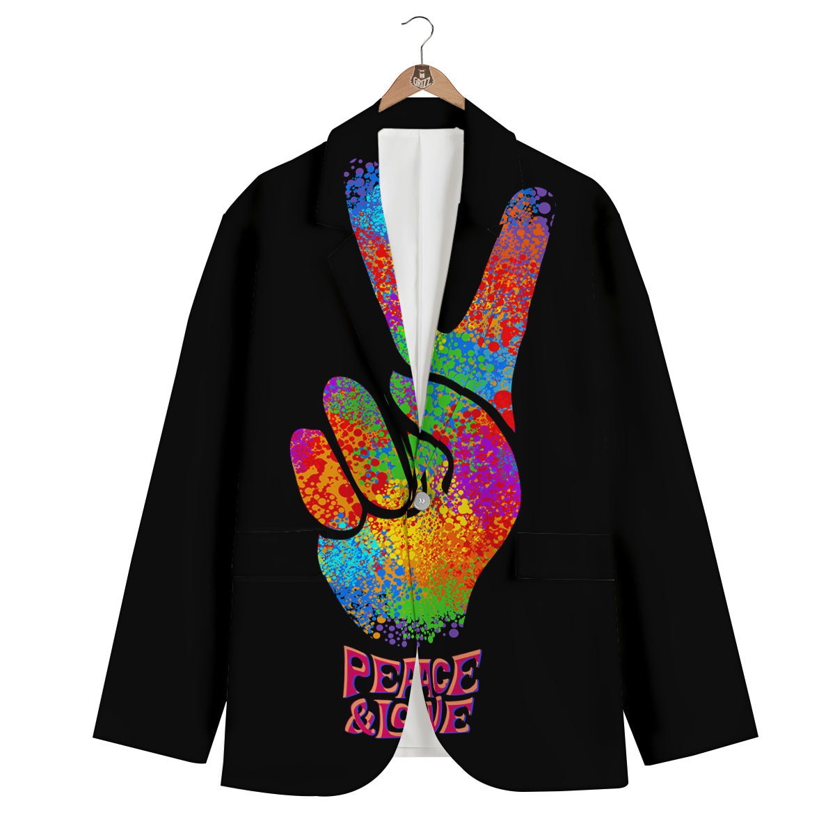 Hippie Two Finger Men's Blazer-grizzshop