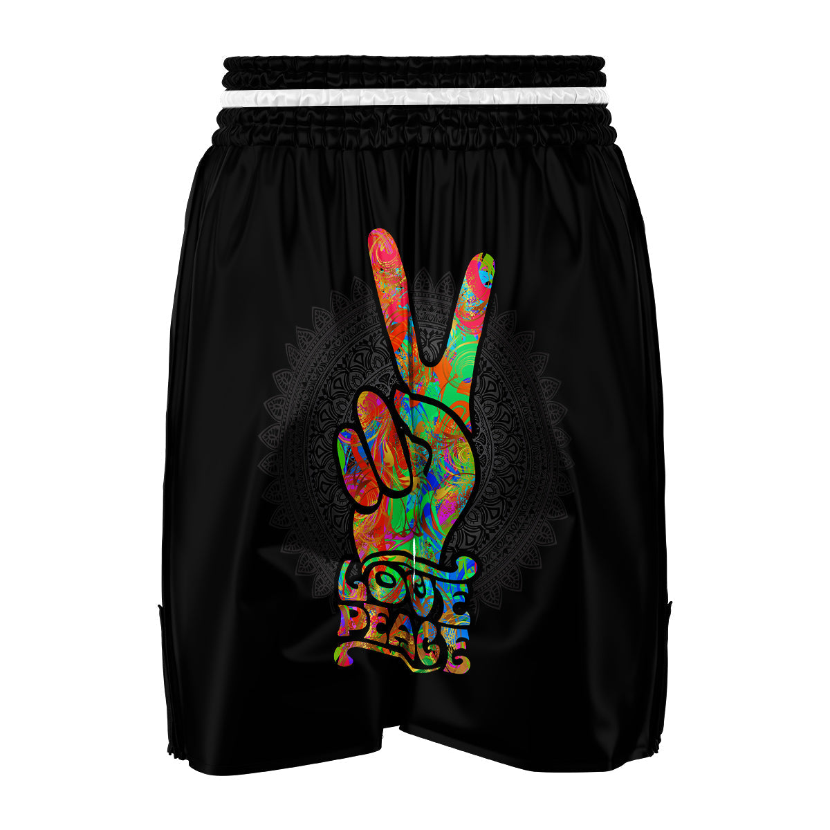 Hippie Two Finger Sign Boxing Shorts-grizzshop