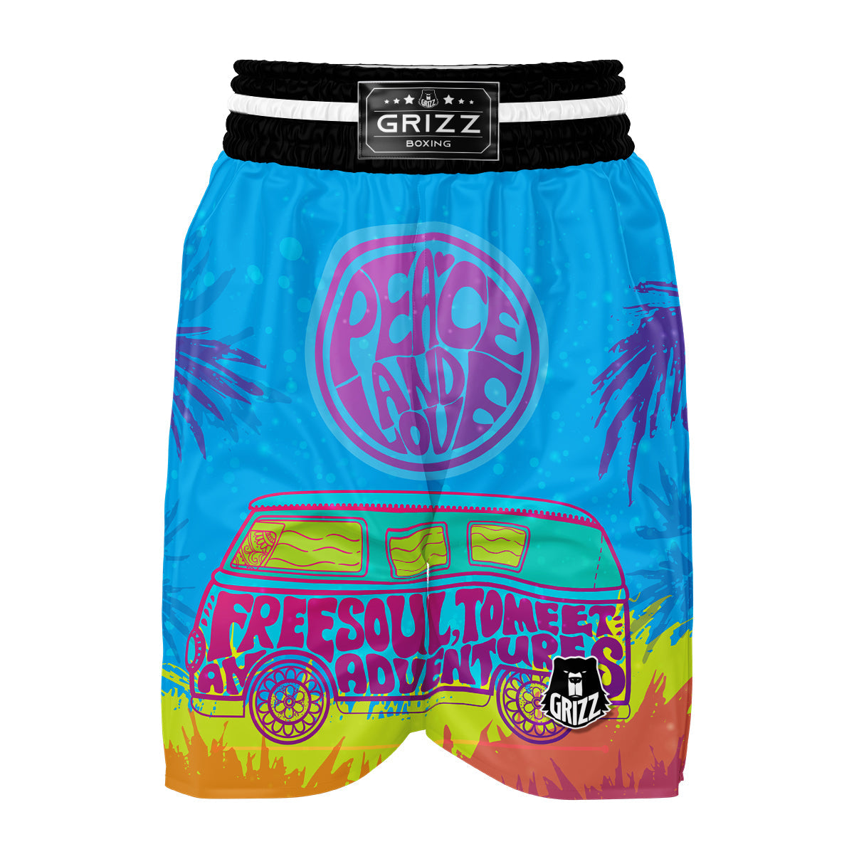 Hippie Van Boxing Shorts-grizzshop