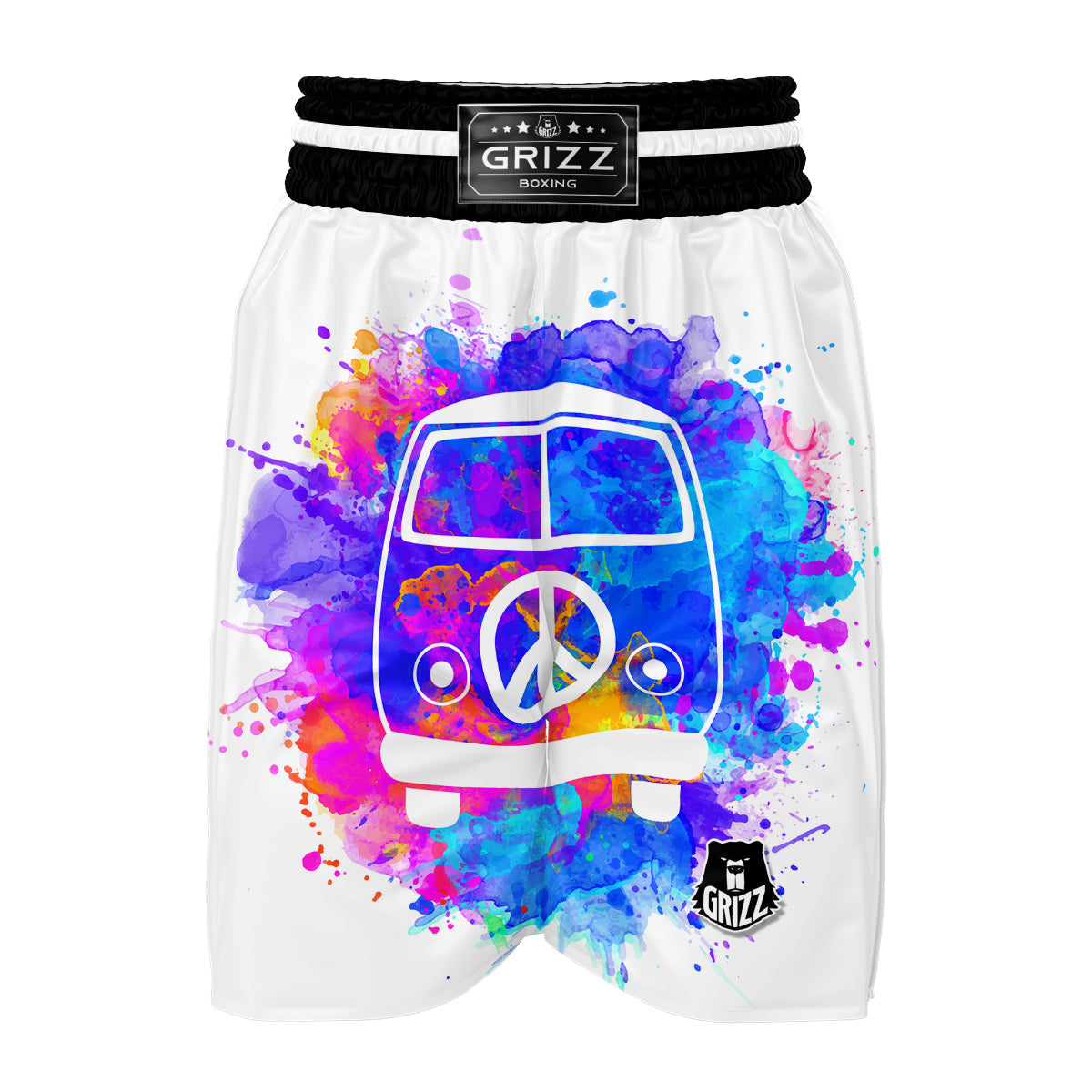 Hippie Van Colorful Boxing Shorts-grizzshop
