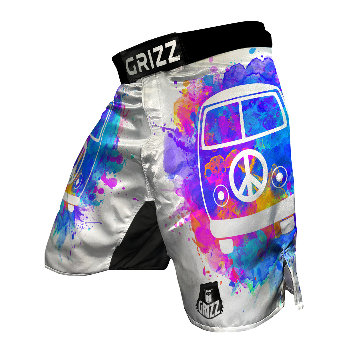 Hippie Van Colorful MMA Shorts-grizzshop