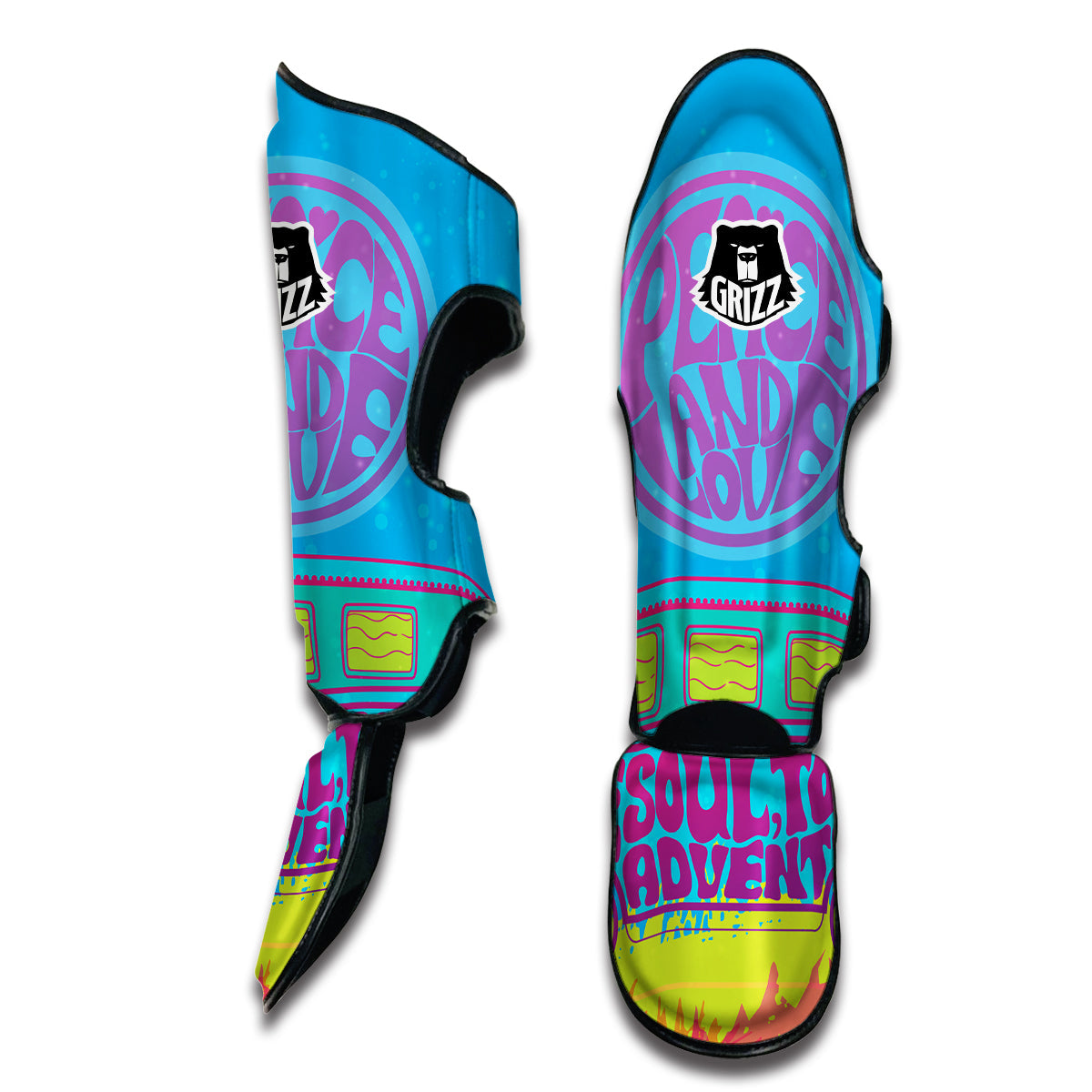 Hippie Van Muay Thai Shin Guards-grizzshop