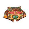 Hippie Van Peace Sign Mandala Pattern Print Muay Thai Boxing Shorts-grizzshop