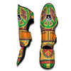 Hippie Van Peace Sign Pattern Print Muay Thai Shin Guards-grizzshop