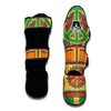 Hippie Van Peace Sign Pattern Print Muay Thai Shin Guards-grizzshop