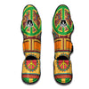 Hippie Van Peace Sign Pattern Print Muay Thai Shin Guards-grizzshop