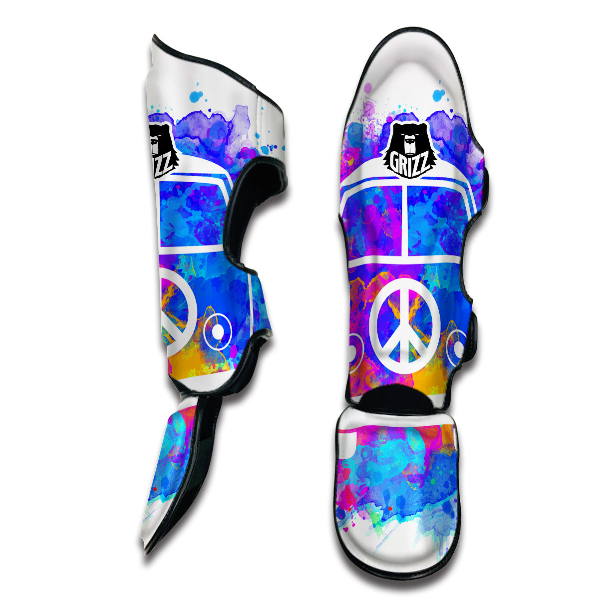 Hippie Vintage Van Muay Thai Shin Guards-grizzshop