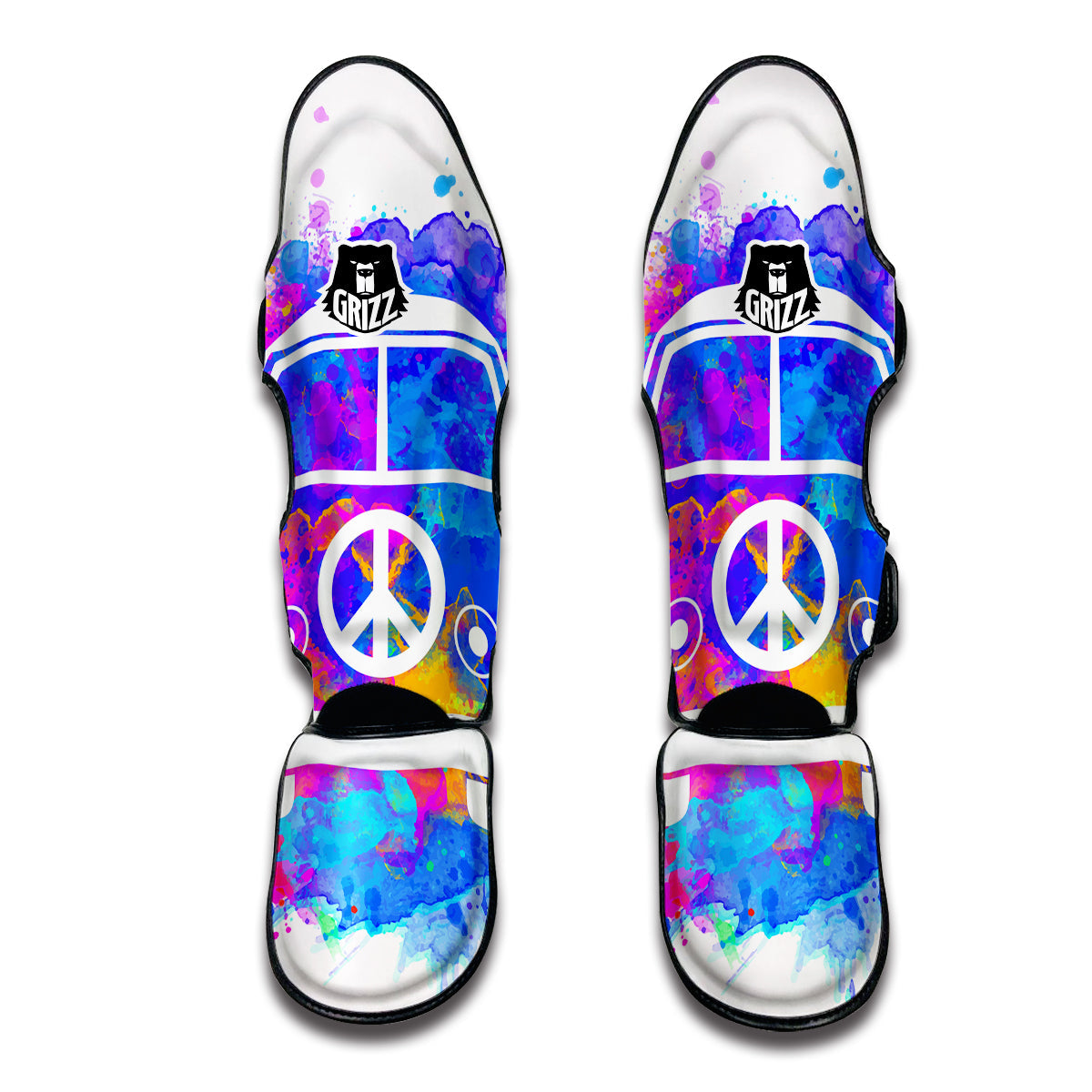 Hippie Vintage Van Muay Thai Shin Guards-grizzshop