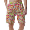 Hippie White Peace Men's Shorts-grizzshop