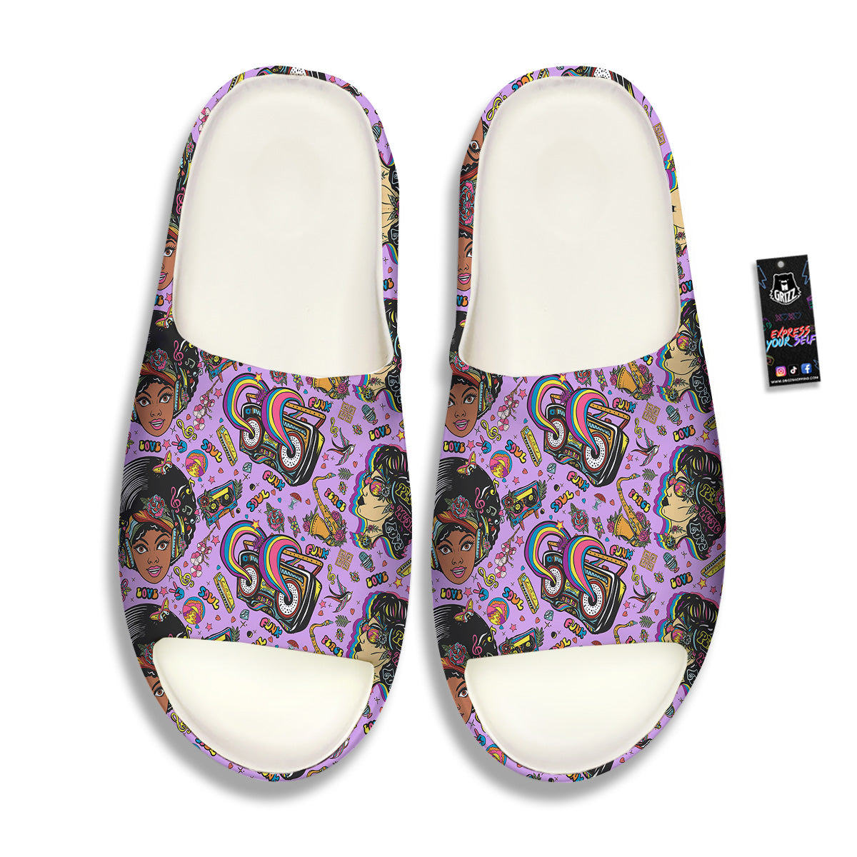 Hippie Retro Funky Women Print Pattern Sandals-grizzshop