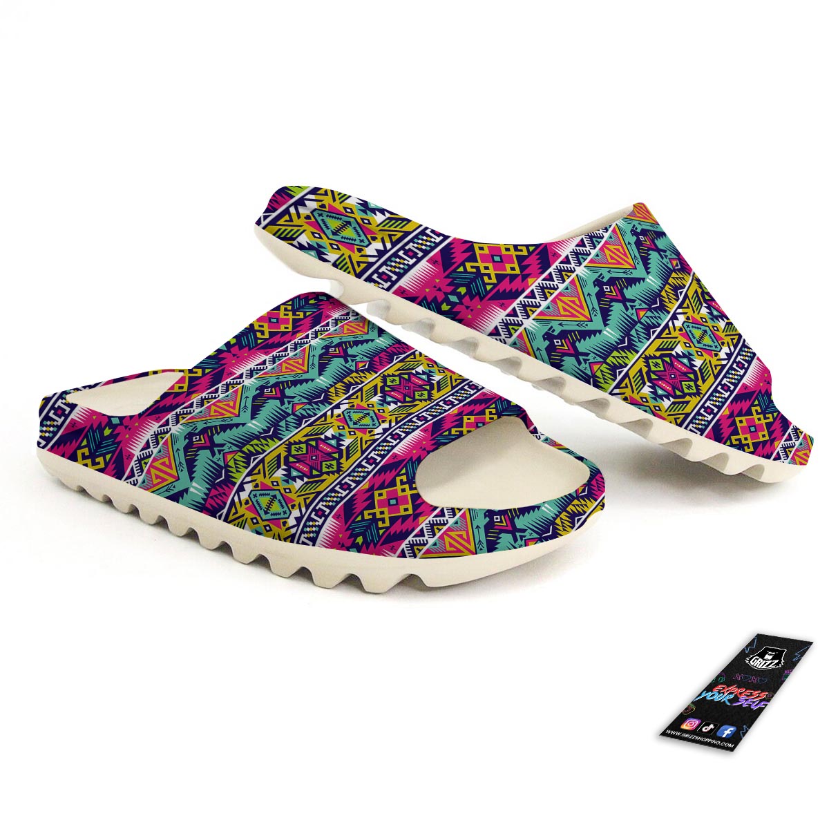 Hippie Tribal Aztec Print Pattern Sandals-grizzshop