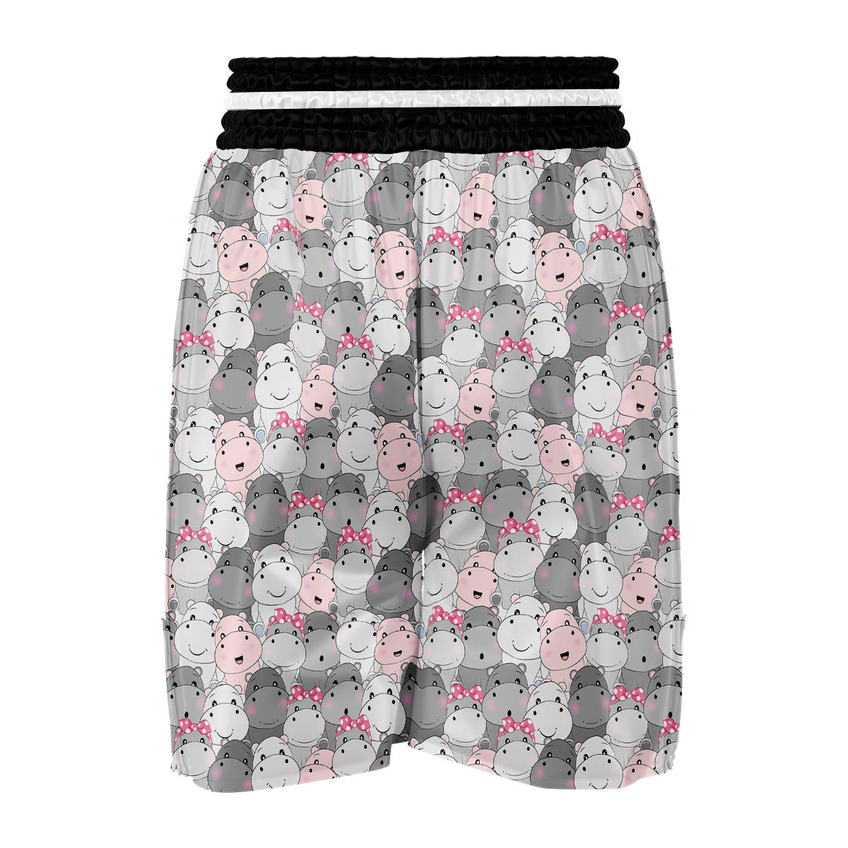 Hippo Cute Print Pattern Boxing Shorts-grizzshop