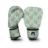 Hippo Floral Pattern Print Boxing Gloves-grizzshop