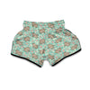 Hippo Floral Pattern Print Muay Thai Boxing Shorts-grizzshop