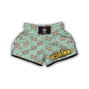 Hippo Floral Pattern Print Muay Thai Boxing Shorts-grizzshop