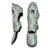 Hippo Floral Pattern Print Muay Thai Shin Guards-grizzshop