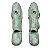 Hippo Floral Pattern Print Muay Thai Shin Guards-grizzshop