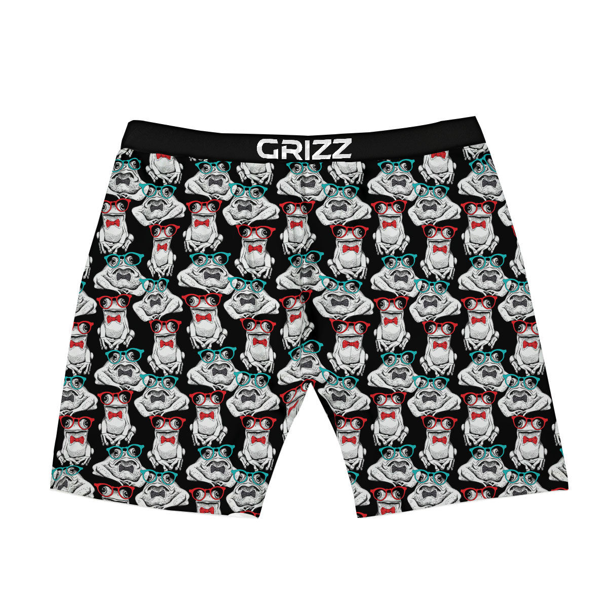 Hipster Frog Print Pattern Boxer Briefs-grizzshop
