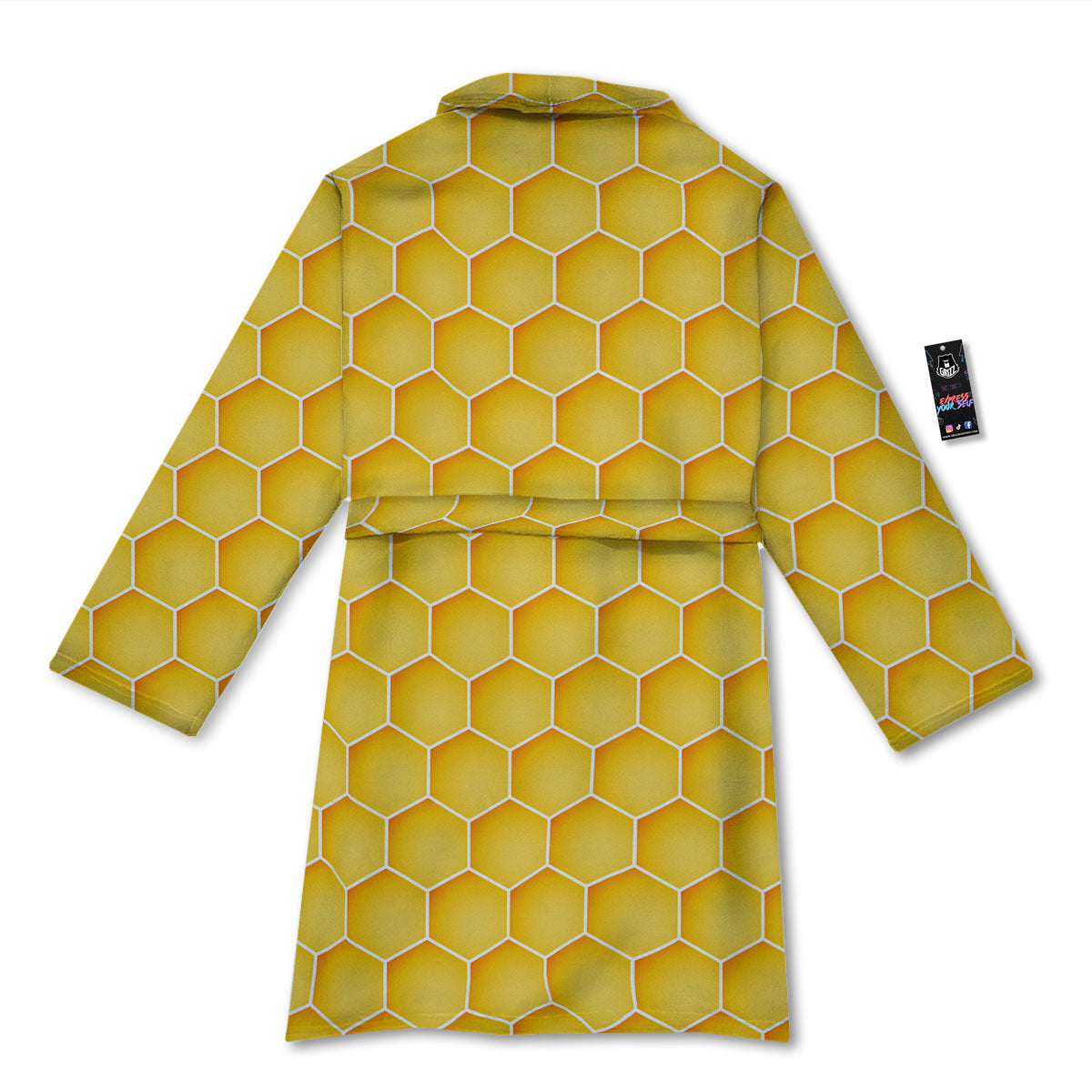 Hive Honey Bee Print Pattern Bathrobe-grizzshop