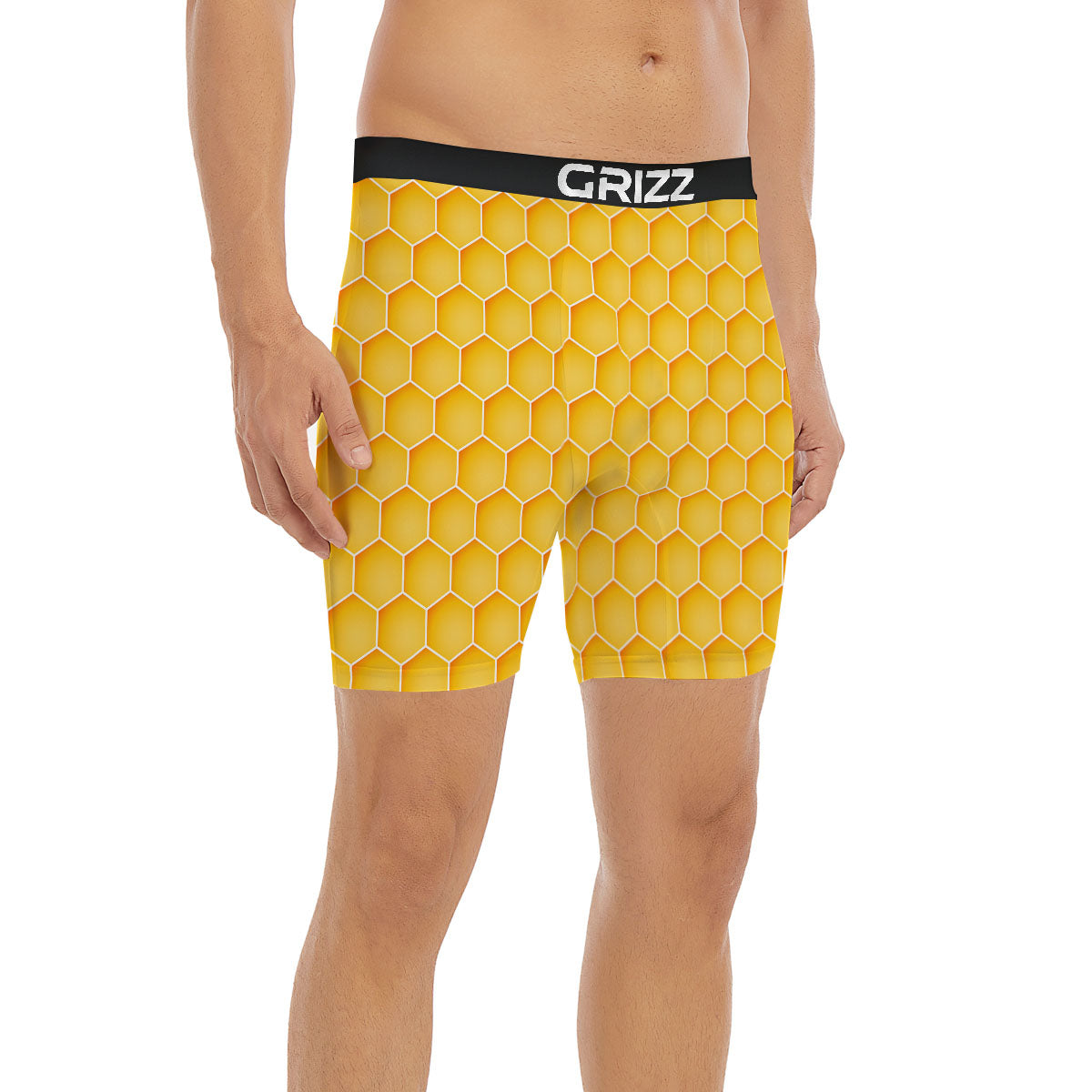 Hive Honey Bee Print Pattern Boxer Briefs-grizzshop