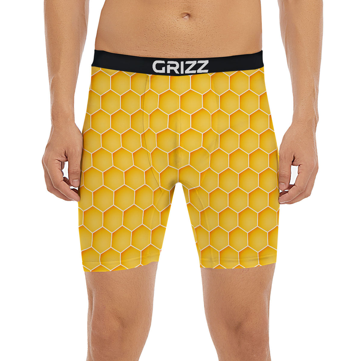 Hive Honey Bee Print Pattern Boxer Briefs-grizzshop
