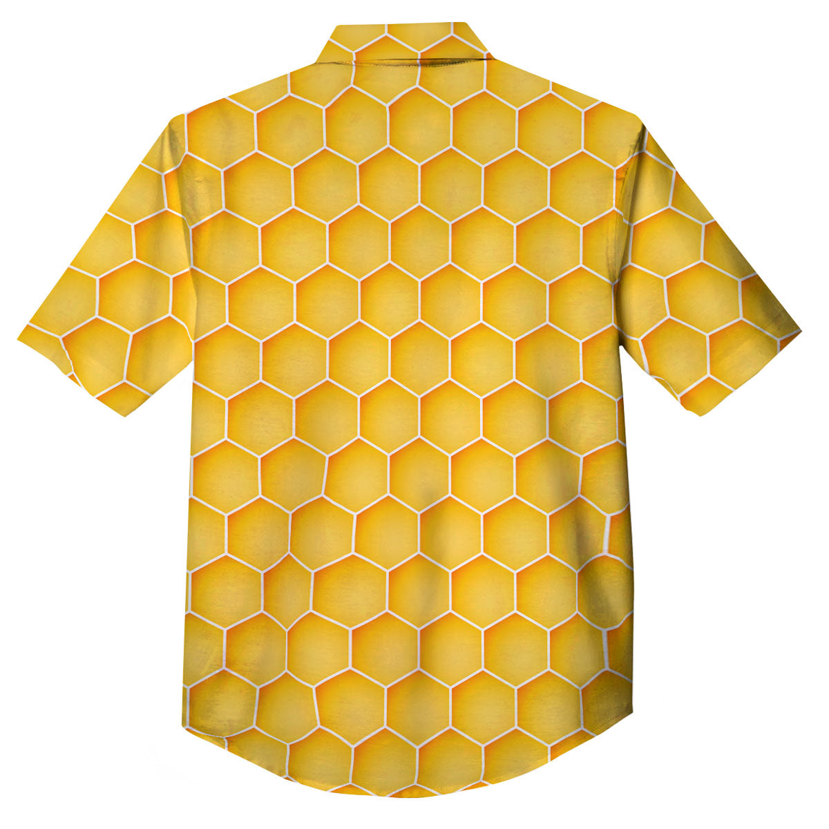 Hive Honey Bee Print Pattern Button Up Shirt-grizzshop