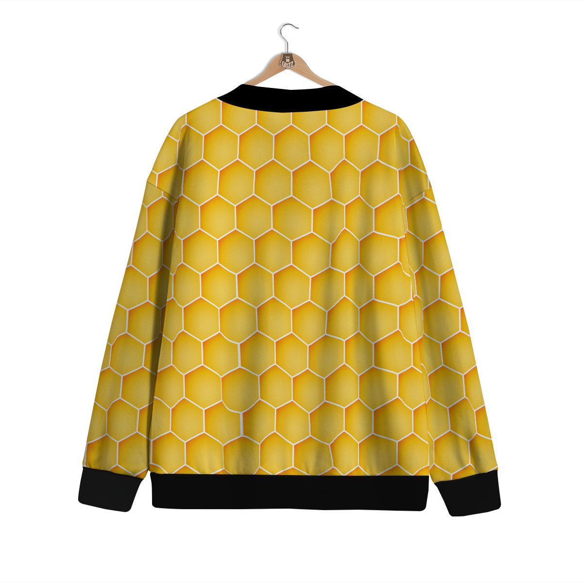 Hive Honey Bee Print Pattern Cardigan-grizzshop